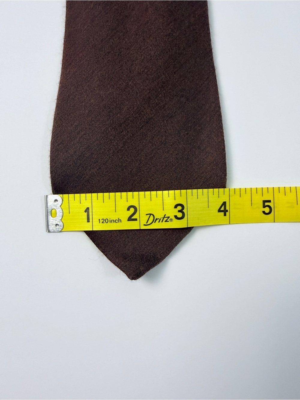 Banana Republic Brown Wool Silk Tie Made In Italy Solid Textured Necktie Mens - Picture 6 of 8